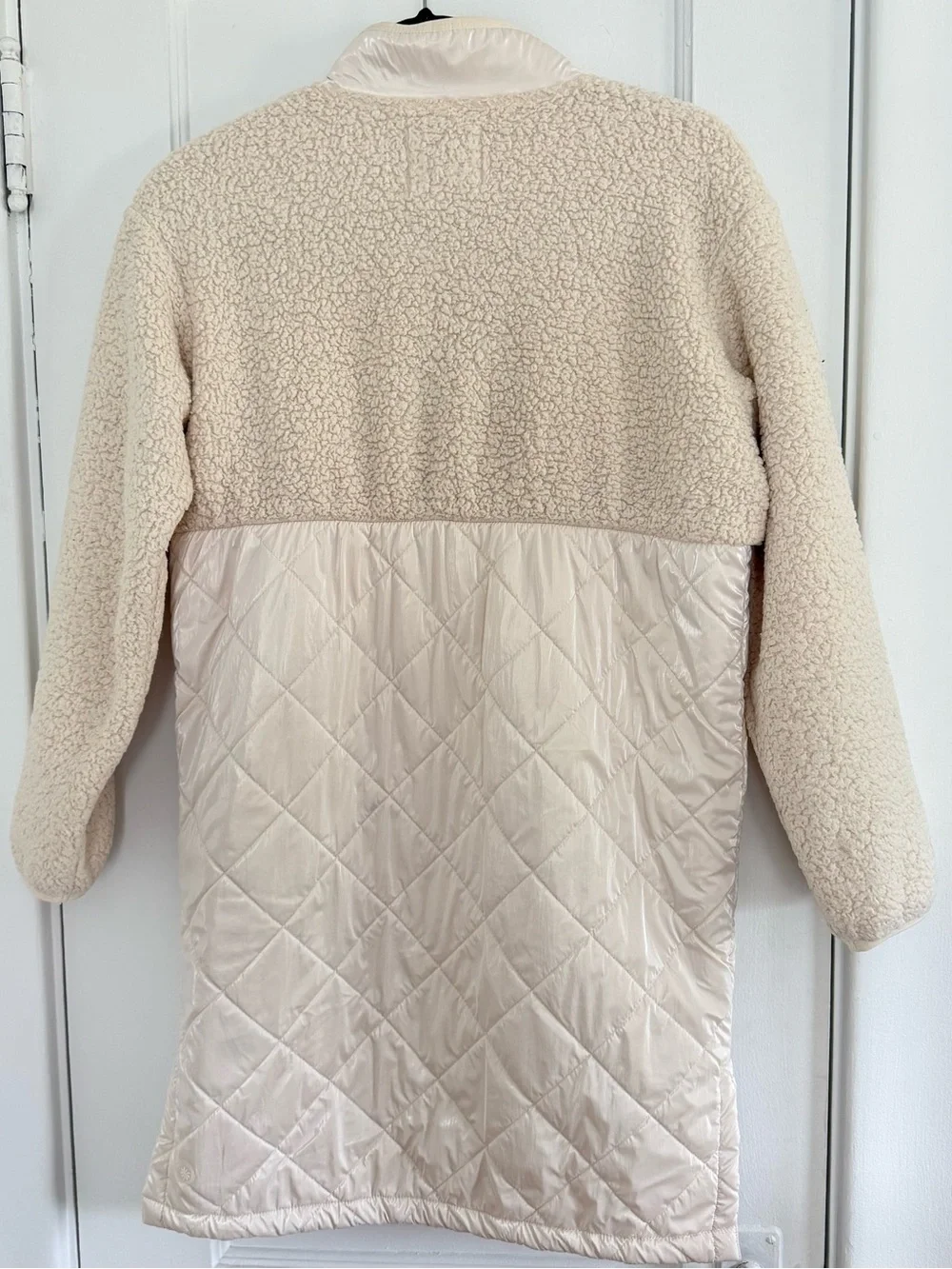 Athleta Girl Toasty Tugga Midi Jacket Sherpa Quilted Size L 12